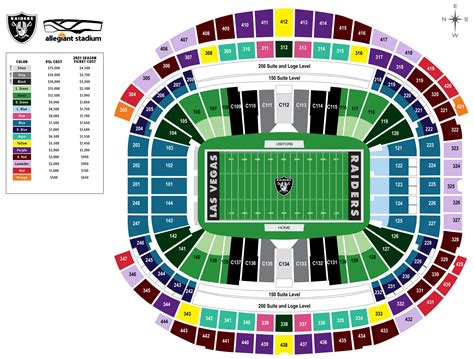 allegiant seating chart stadium